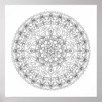 Flower Mandala Colouring for Adults