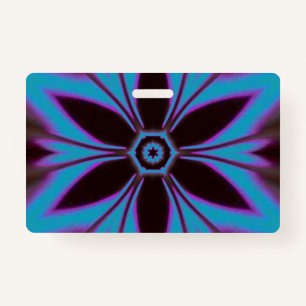flower mandala design ID badge