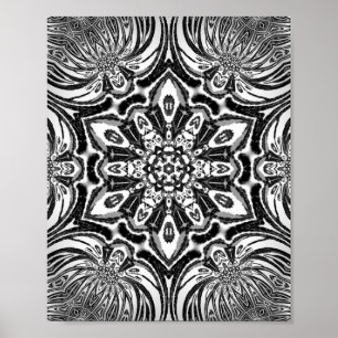 flower mandala design poster