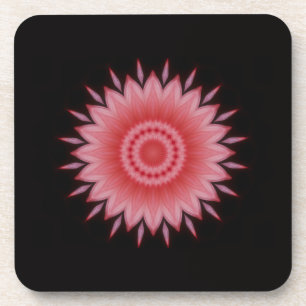 Flower Mandala in Pink Coaster