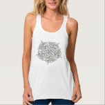 Flower Mandala Ornate Line Drawing Singlet<br><div class="desc">Intricate line drawing of a floral mandala.</div>
