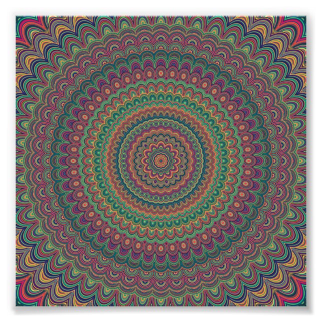 Flower mandala photo print (Front)