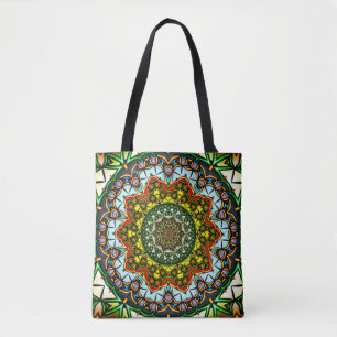 Flower Mandala Tote Bag