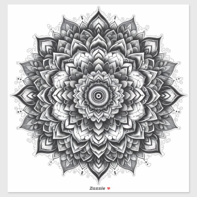 flower mandala vinyl sticker (Sheet)