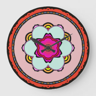 Flower mandala Wall Clock