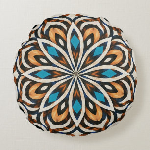 Flower Mandala Weave Round Cushion