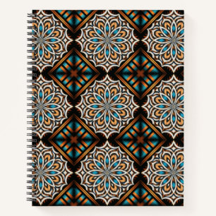 Flower Mandala Weave Spiral Notebook