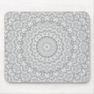 Flower Mandalal_MG_2221 BlackNWhite Mouse Pad
