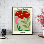 Flower Market Dublin, Fine Art Wall Canvas<br><div class="desc">Add a touch of modern Scandinavian design to your home with this stunning abstract landscape print.</div>