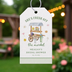 Flower Market Fresh Off The Market Bridal Shower Gift Tags