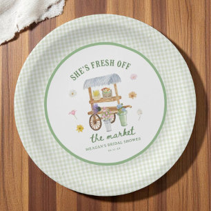 Flower Market Fresh Off The Market Bridal Shower Paper Plate