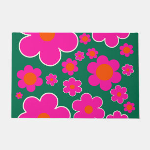 Flower Market Honolulu Modern Decor Retro Flowers Doormat