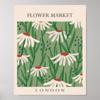 Flower Market London Retro Abstract Flowers