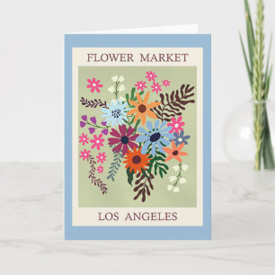 Flower Market, Los Angeles, Card