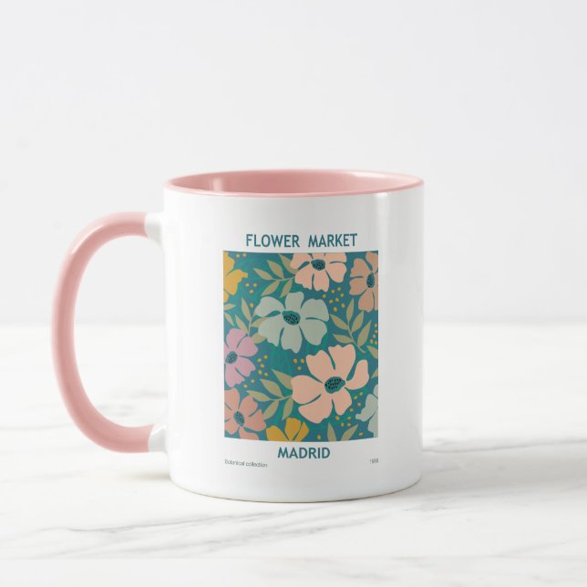 Flower Market Madrid Print Mug (Left)