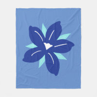 Flower Market Print Mykonos Retro Vintage Blue