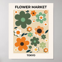 Flower Market Tokyo Floral Art Retro Flowers