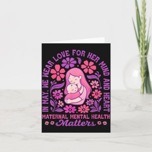 Flower Maternal Mental Health s stpartum Card