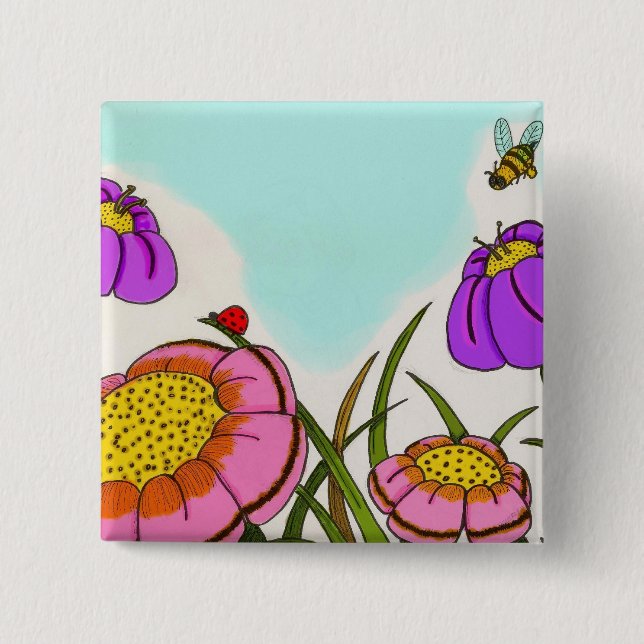 Flower Meadow Button (Front)