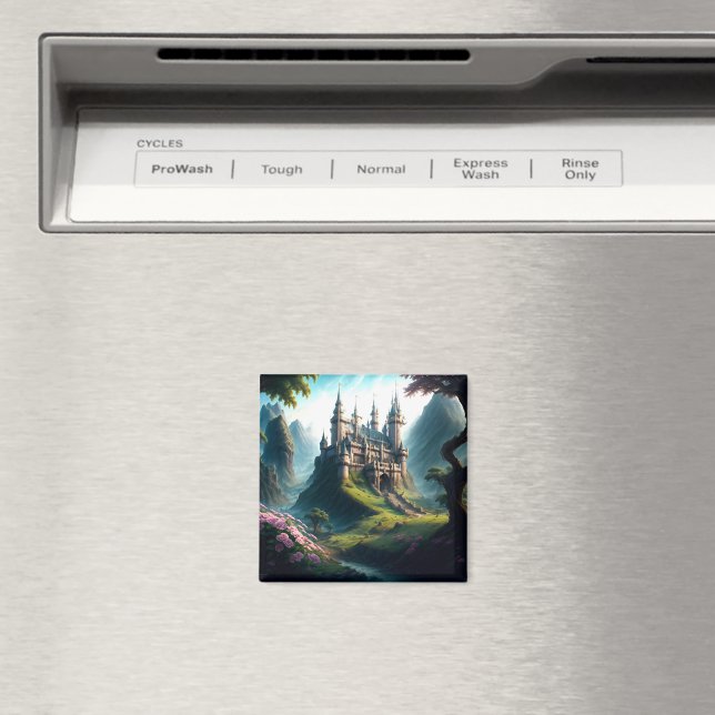 Flower Meadow Castle Magnet (In Situ (Dishwasher))
