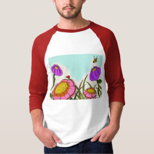 Flower Meadow Mens Raglan T-Shirt
