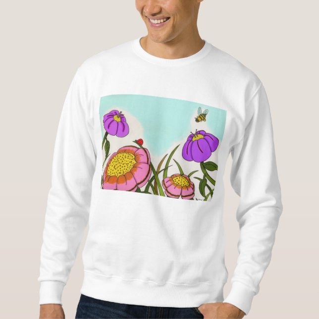 Flower Meadow Mens Sweatshirt (Front)