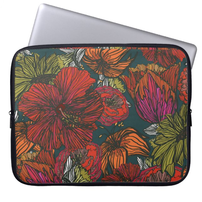 Flower Medley Laptop Sleeve (Front)