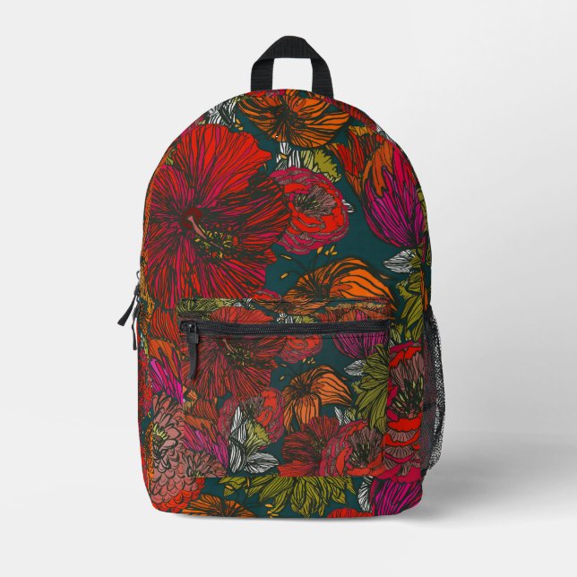 Flower Medley Printed Backpack (Front)