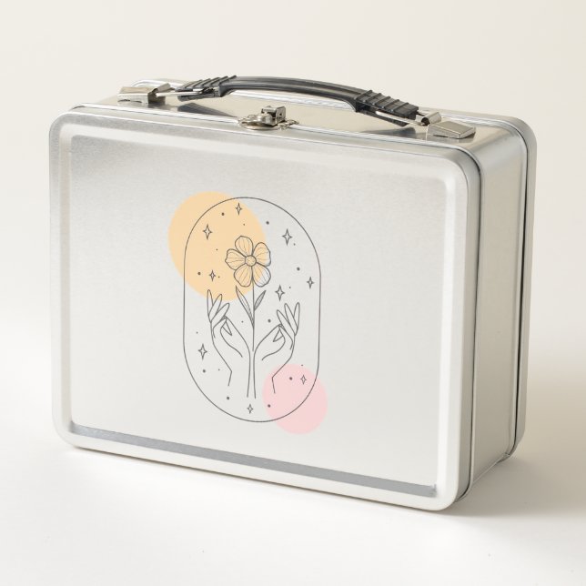 Flower Metal Lunch Box (Front)