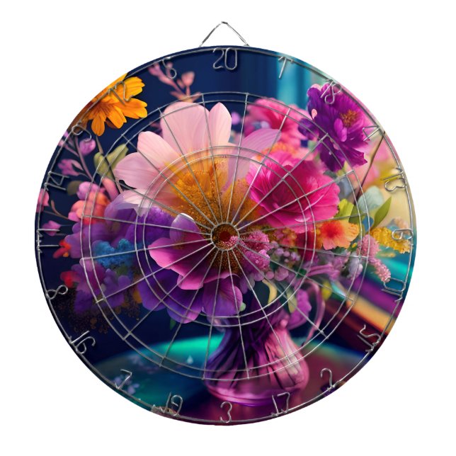 Flower Mix Vase 1 Dartboard (Front)