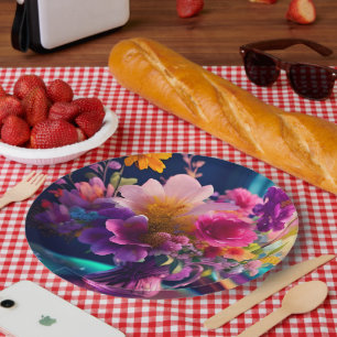 Flower Mix Vase 1 Paper Plate