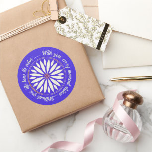 FLOWER MODERN GIFT FROM MOM DAD SISTER SON BOSS CLASSIC ROUND STICKER