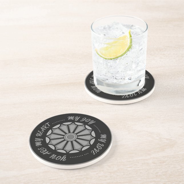 FLOWER MODERN GIFT FROM MOM DAD SISTER SON BOSS COASTER (Side)