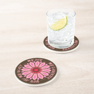 FLOWER MODERN GIFT FROM MOM DAD SISTER SON BOSS COASTER