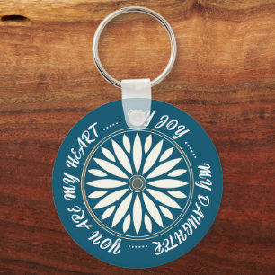 FLOWER MODERN GIFT FROM MOM DAD SISTER SON BOSS KEY RING