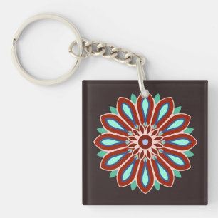 FLOWER MODERN GIFT FROM MOM DAD SISTER SON BOSS WI KEY RING