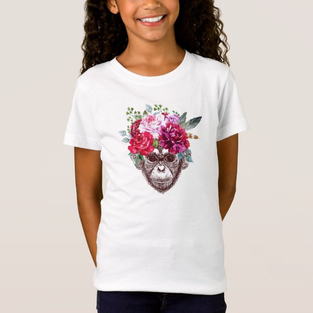 Flower Monkey Face T-Shirt (Front)