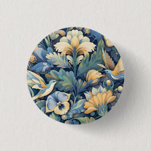 Flower Morris art 3 Cm Round Badge