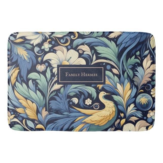 Flower Morris art Bath Mat (Front)