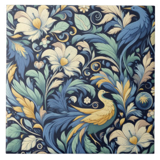 Flower Morris art Tile