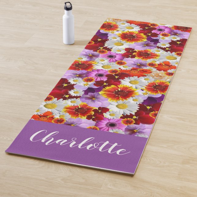 Flower Mosaic Personalised Yoga Mat (In Situ)