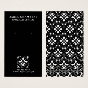Flower Motif Black Earring Jewellery