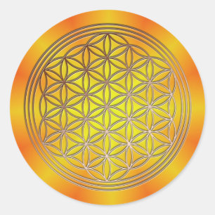 Flower Motive 5 Classic Round Sticker