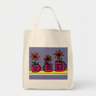 Flower Mugs Tote Bag