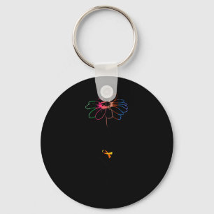 Flower - Multiple Sclerosis Awareness Gift Key Ring