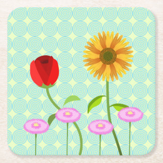 flower napkins for the floral birthday collection square paper coaster