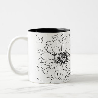 Flower Natural Two-Tone Coffee Mug