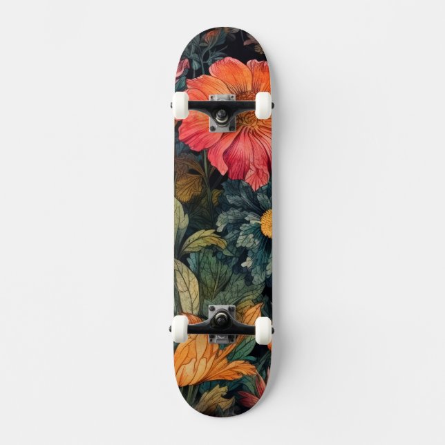 Flower nature art skateboard (Front)