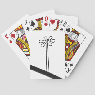 Flower Nazca Peru ancient idol geoglyph symbol Ind Playing Cards