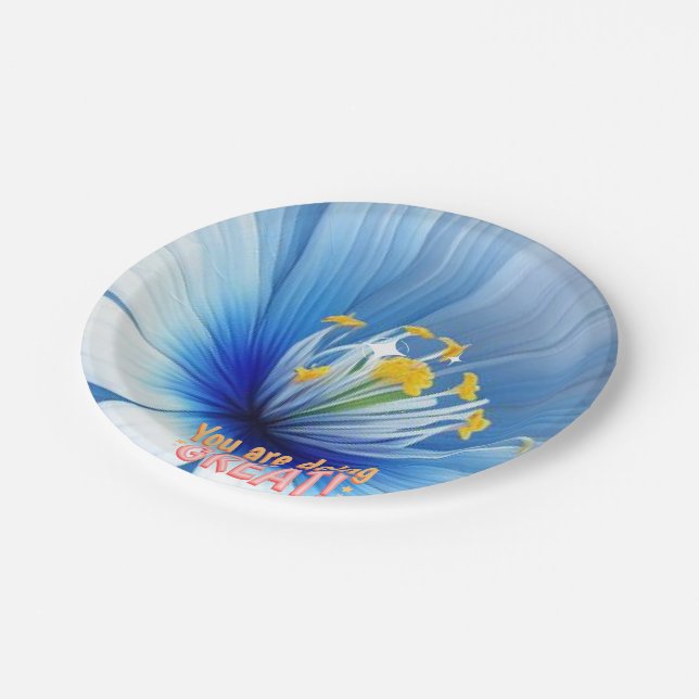 Flower of Appreciation Paper Plate (Angled)